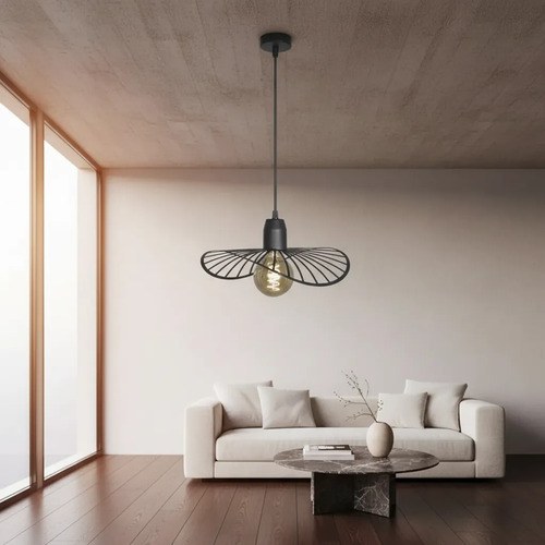 Lámpara Colgante Potenza 1 Luz E-27 - Negro Texturado - 2