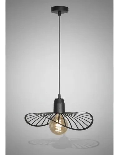 Lámpara Colgante Potenza 1 Luz E-27 - Negro Texturado - 4