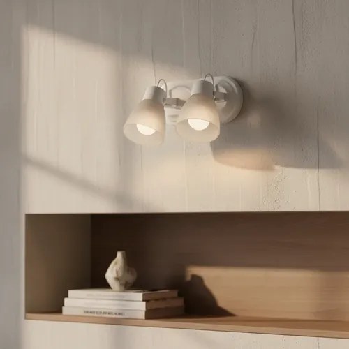 Spot Alba 2 Luces E-27 - Blanco
