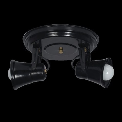 Spot 2 Luces E-27 - Negro Brilloso