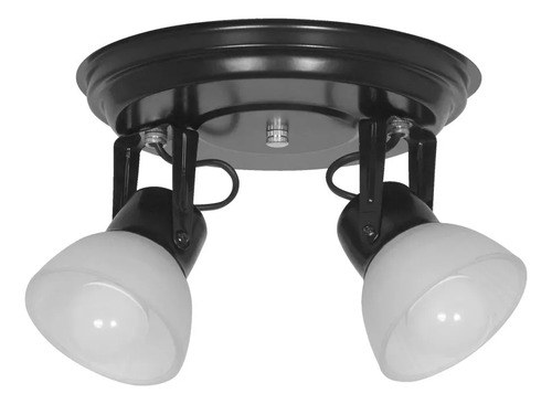 Spot 2 Luces E-27 - Negro Brilloso