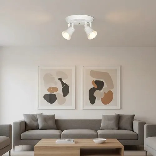 Spot 2 Luces E-27 - Blanco