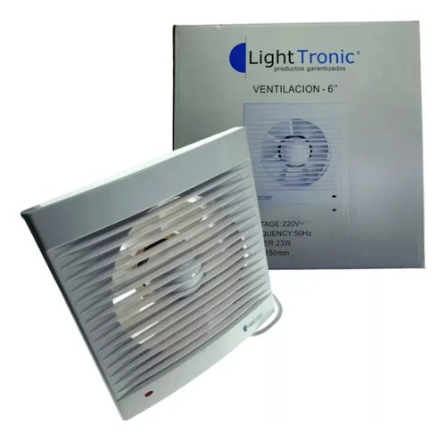 Extractor De Aire Blanco 6 Pulgadas 150mm Para Hogar Cocina Baño Sanitario Dormitorio Placard Anti H - 4