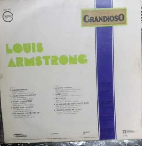 Louis Armstrong Vinilo Serie Grandioso - Usado - 2