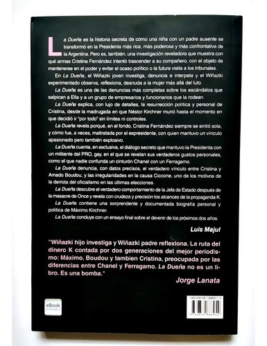 La Dueña- Wiñazki Miguel- Ed. Margen Izquierdo - 2