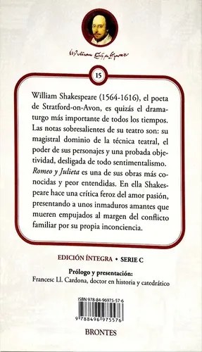 Romeo Y Julieta William Shakespeare Tapa Blanda