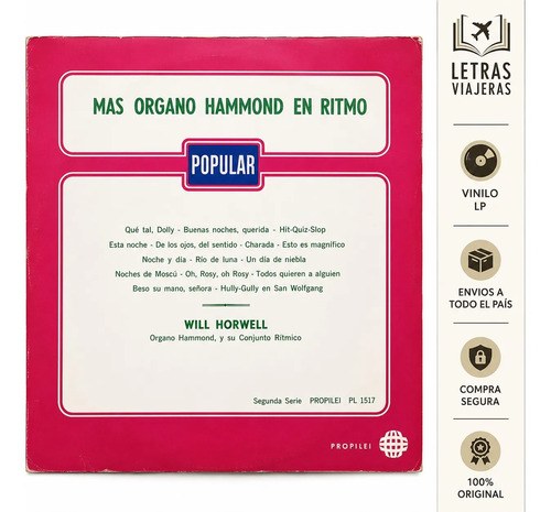 Mas Organo Hammond Will Horwell - Vinilo Lp Estándar