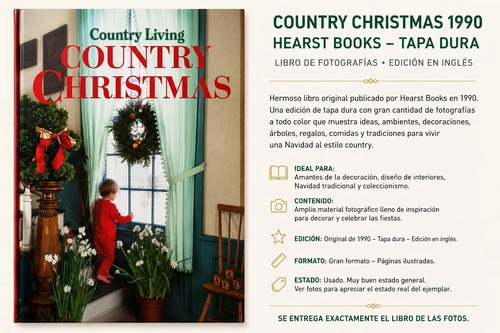Country Christmas 1990 Tapa Dura Libro De Fotos Hearts Books