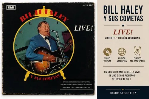 Bill Haley Y Sus Cometas Live Vinilo Lp Emi Argentina Rock A