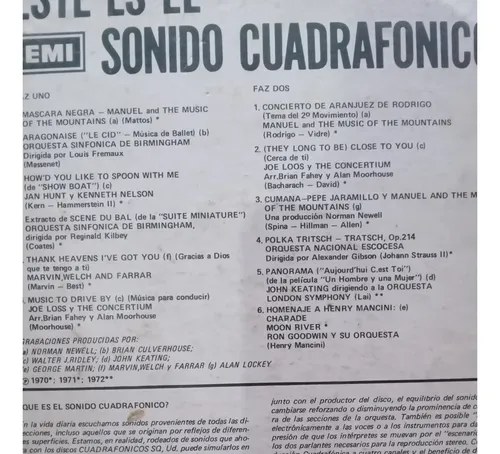 Este Es El Sonido Cuadrafonico Vinilo Estándar - 2