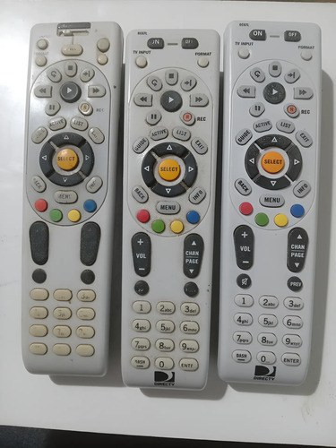 Tres Controles Remoto Directv Original Usado Blanco