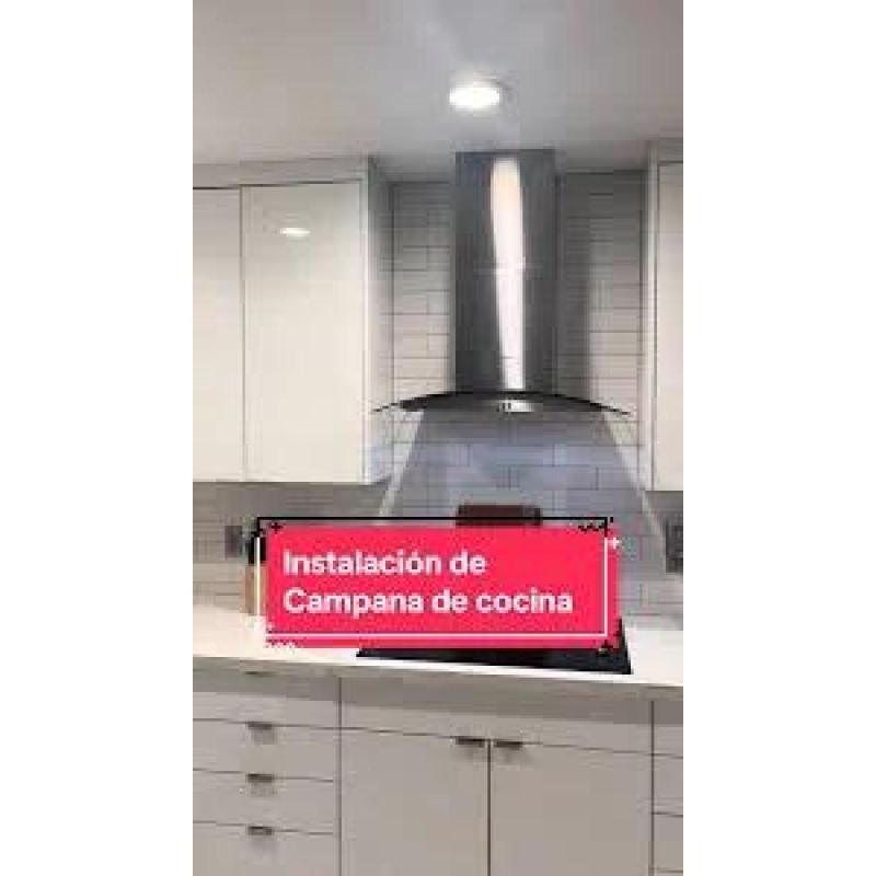 Instalacion colocacion campanas de cocina spar extractor purificador