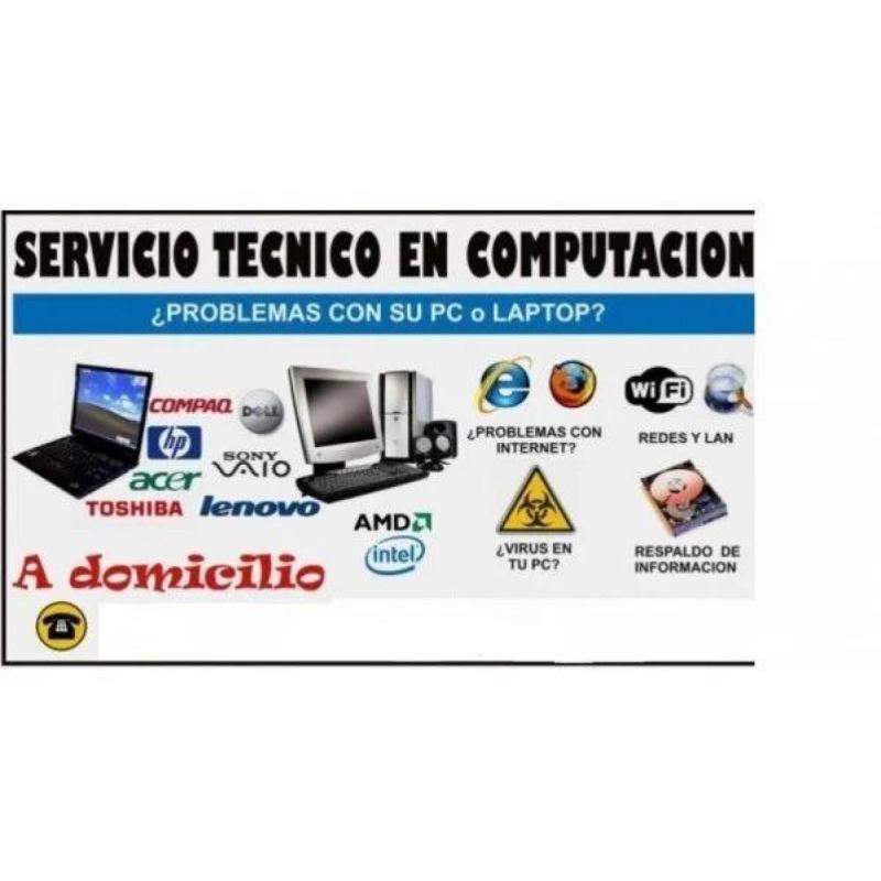 Tecnico reparacion service arreglos pc computadoras notebook netbook
