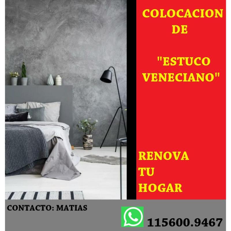 Colocacion de estuco stucco veneciano en capital federal