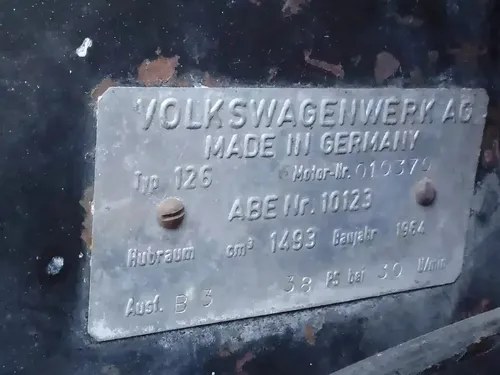 Motor Volkswagen Combi Typ 126 1493 Cc. Original - 4
