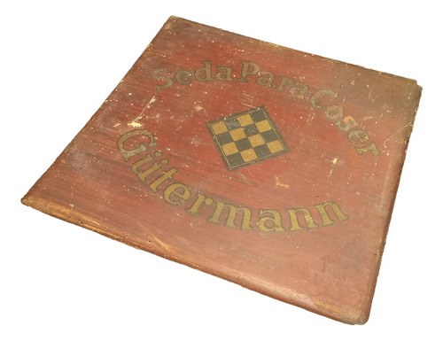 Antiguo Cartel / Tapa Con Publicidad Hilos De Seda Gütermann Antigua Tapa Con Publicidad Hilos De Se