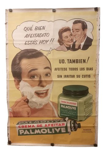 Antiguo Afiche Publicitario Palmolive Original