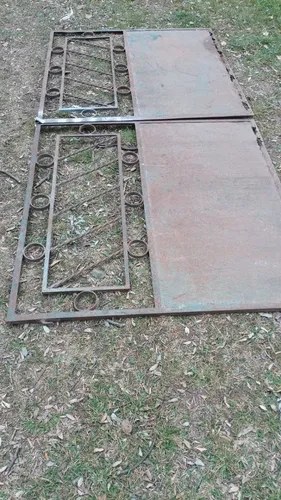 Portón De Hierro Antiguo De 2 Hojas 2,4 X 1,23 Metros - 6
