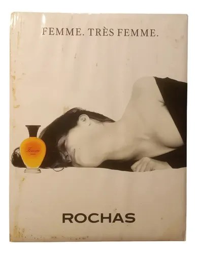 Antiguo Cartel Publicitario Doble Faz Femme Rochas Original Antiguo Cartel Publicitario Doble Faz Fe