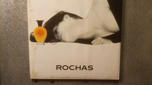 Antiguo Cartel Publicitario Doble Faz Femme Rochas Original Antiguo Cartel Publicitario Doble Faz Fe - 4