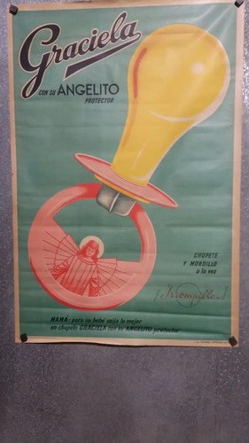 Antiguo Afiche Chupetes Graciela Original - 6