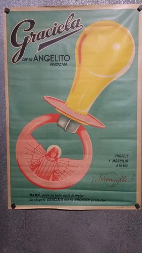 Antiguo Afiche Chupetes Graciela Original - 7