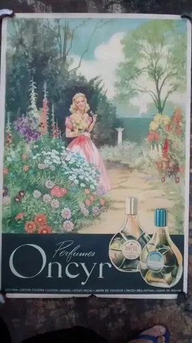 Afiche Antiguo Publicidad Perfumes Oncyr - 2