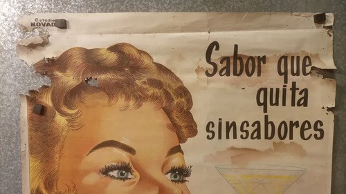 Antiguo Afiche Publicitario Sidra Distinción Original - 2