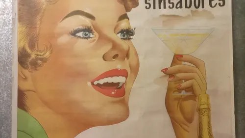Antiguo Afiche Publicitario Sidra Distinción Original - 3