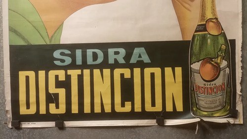 Antiguo Afiche Publicitario Sidra Distinción Original - 4
