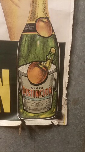 Antiguo Afiche Publicitario Sidra Distinción Original - 6