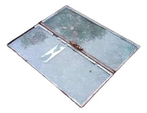 2 Hojas Ventana Hierro Vidrios Falleba