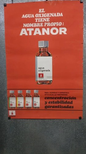 Afiche Antiguo De Agua Oxigenada Atanor Original - 8