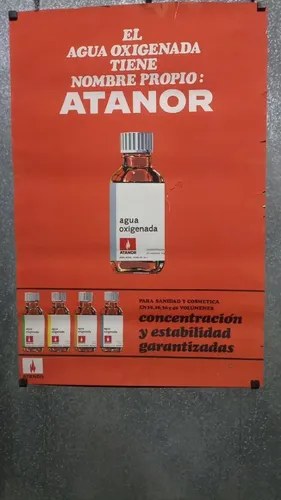 Afiche Antiguo De Agua Oxigenada Atanor Original - 10