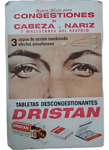 Afiche Antiguo Publicidad De Dristan