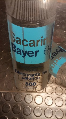 Cartel Publicitario De Acrílico Sacarina Bayer Original Transparente - 6