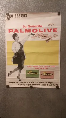 Antiguo Afiche Publicitario Palmolive Jabón Original - 2