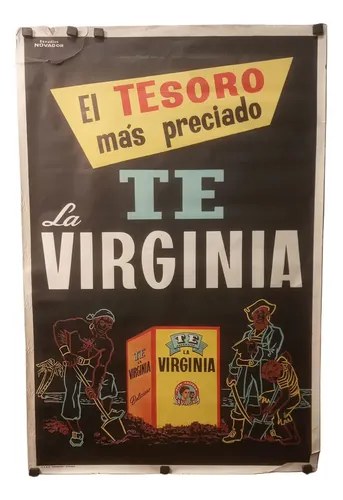 Antiguo Afiche Publicitario Té La Virginia Original