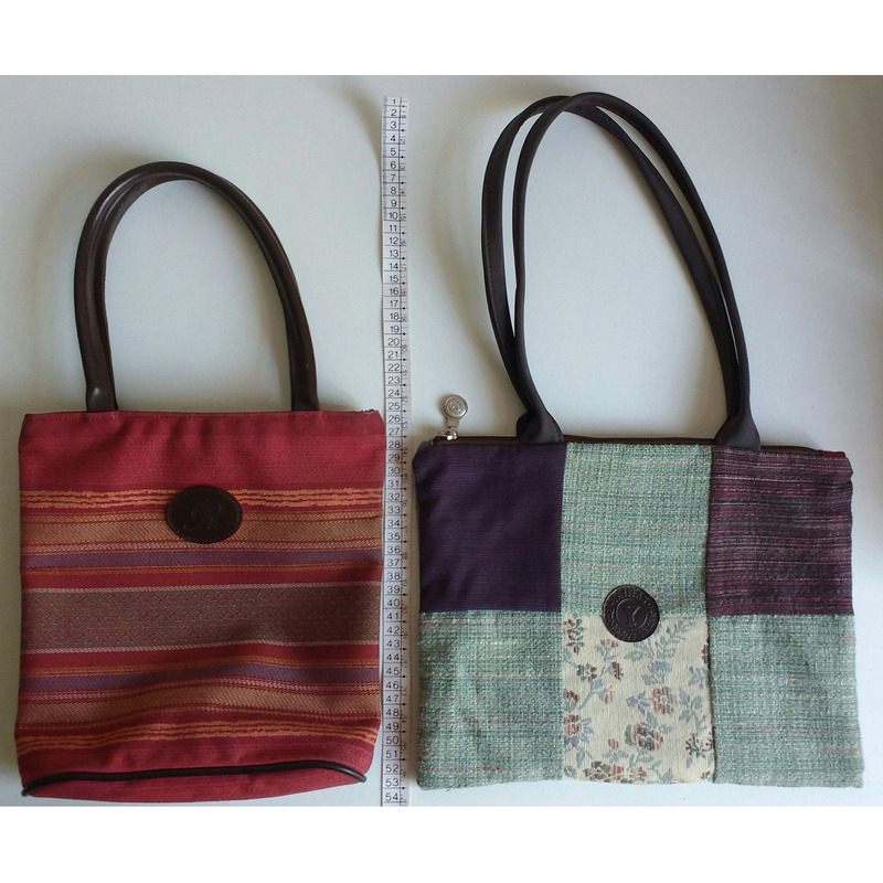 Lote 2 carteras en muy buen estado - tela y cuerina