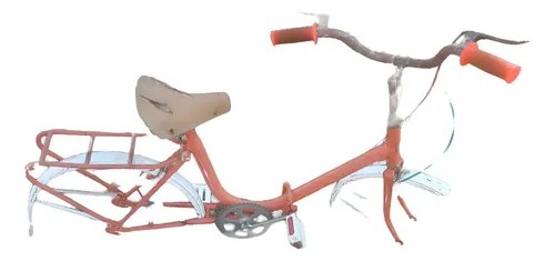 Antiguo Cuadro Bicicleta Plegable Rodado 20 Original Rojo 999