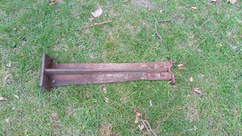 Antigua Base / Pata De Máquina O Eje De Hierro 78 Cm. 21 Kg. Óxido - 2