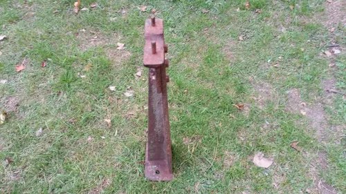 Antigua Base / Pata De Máquina O Eje De Hierro 78 Cm. 21 Kg. Óxido - 3