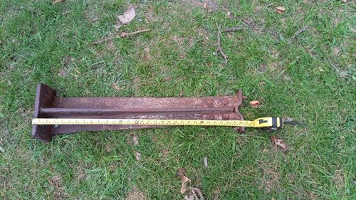 Antigua Base / Pata De Máquina O Eje De Hierro 78 Cm. 21 Kg. Óxido - 4