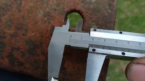 Antigua Base / Pata De Máquina O Eje De Hierro 78 Cm. 21 Kg. Óxido - 8