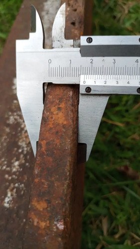 Antigua Base / Pata De Máquina O Eje De Hierro 78 Cm. 21 Kg. Óxido - 9