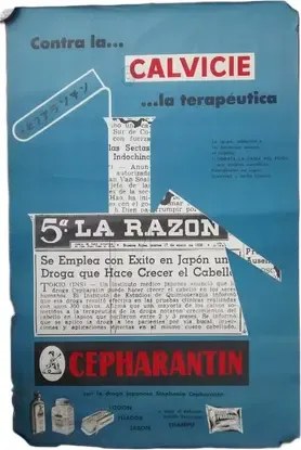 Afiche Antiguo Publicidad De Cepharantin
