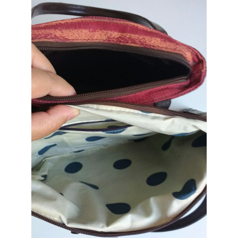 Lote 2 carteras en muy buen estado - tela y cuerina - 6