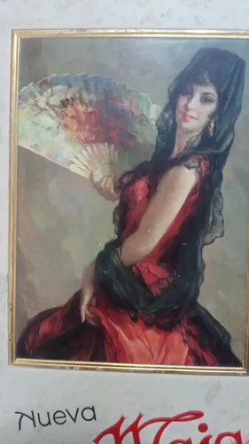 Antiguo Cartel Publicitario De Cartón Maja De Myrurgia Maja - 7