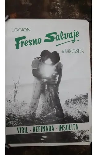 Afiche Antiguo Publicidad De Loción Fresno Salvaje Original