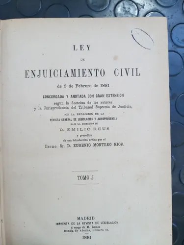 Ley De Enjuiciamiento Civil De 3 De Febrero De 1881